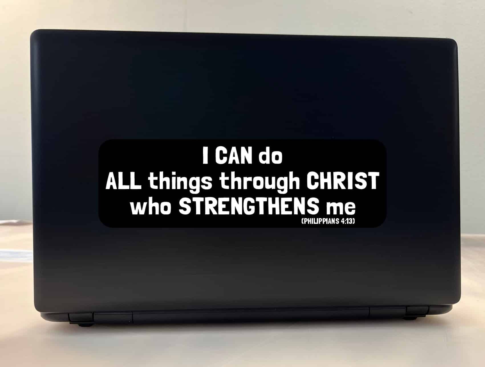 10in x 3in Philippians 4:13 Bumper Sticker