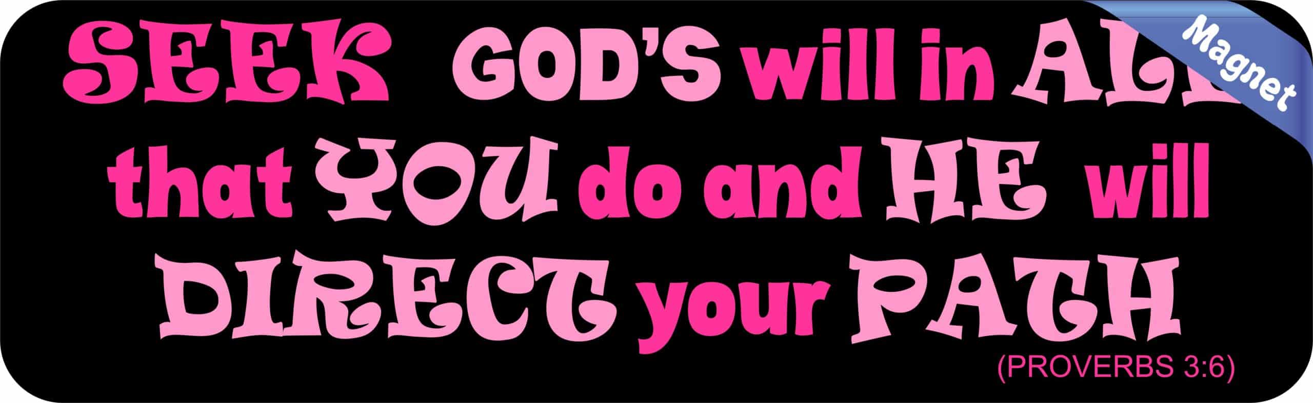 10in x 3in Proverbs 3:6 Magnet