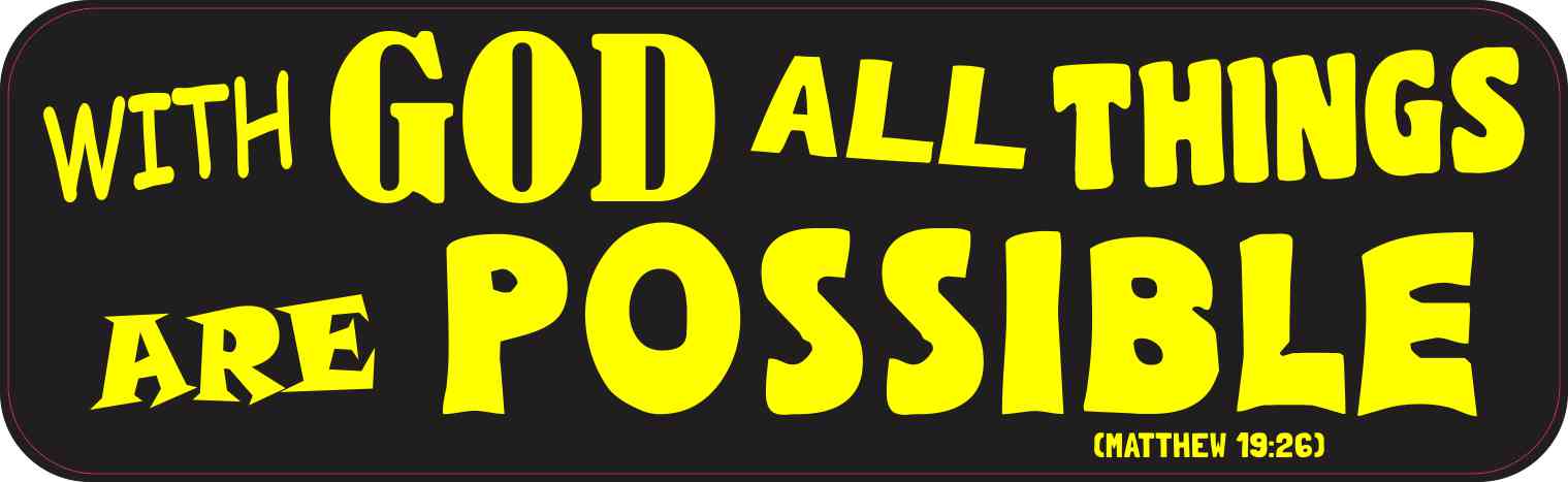 Matthew 19:26 Magnet