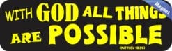 10in x 3in Matthew 19:26 Magnet