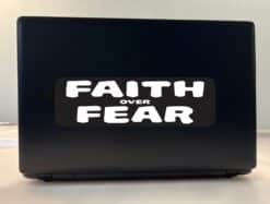 10 in x 3 in Faith Over Fear Sticker