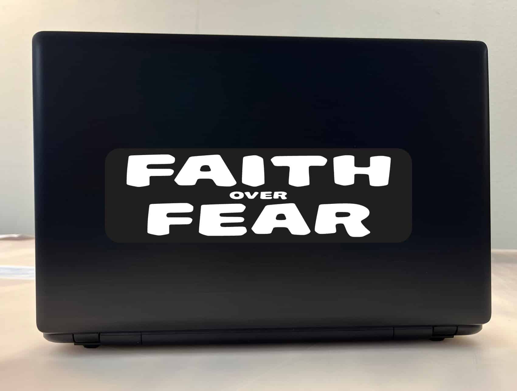 10 in x 3 in Faith Over Fear Sticker
