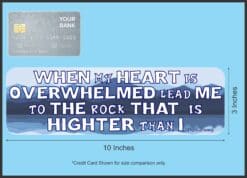 10in x 3in Psalm 61:2 Bumper Sticker