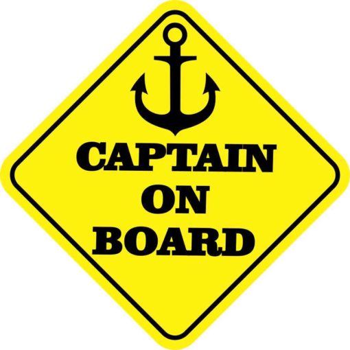 Captain on Board Sticker