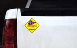 Alternative view of 6in x 6in Firefighter On Board Magnet