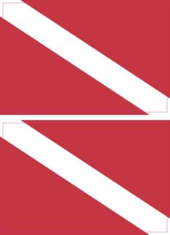 Diver Down Flag Stickers