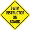 Swim Instructor On Board Sticker