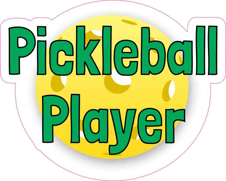 5in x 4in Pickleball Player Sticker