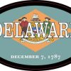 Flag Oval Delaware Sticker