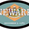 Oval Delaware Flag Newark Sticker