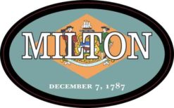 Oval Delaware Flag Milton Sticker