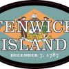 Oval Delaware Flag Fenwick Island Sticker