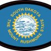 Oval South Dakota Flag Sticker