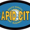 Oval South Dakota Flag Rapid City Sticker