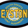 Oval South Dakota Flag Keystone Sticker