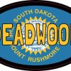 Oval South Dakota Flag Deadwood Sticker