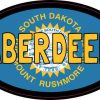 Oval South Dakota Flag Aberdeen Sticker