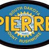 Oval South Dakota Flag Pierre Sticker