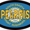 Oval South Dakota Flag Spearfish Sticker