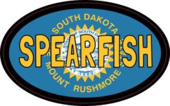 Oval South Dakota Flag Spearfish Sticker