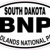 Oval Badlands National Park Sticker