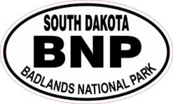 Oval Badlands National Park Sticker