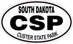 Oval Custer State Park Sticker