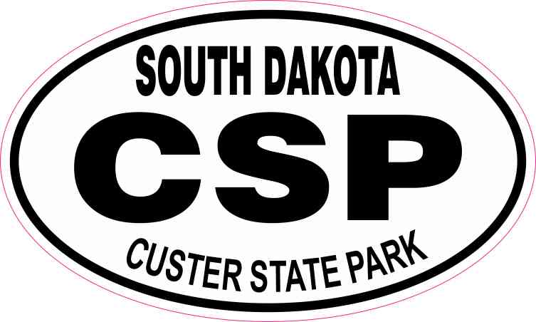 Oval Custer State Park Sticker
