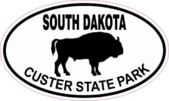 Buffalo Oval Custer State Park Sticker