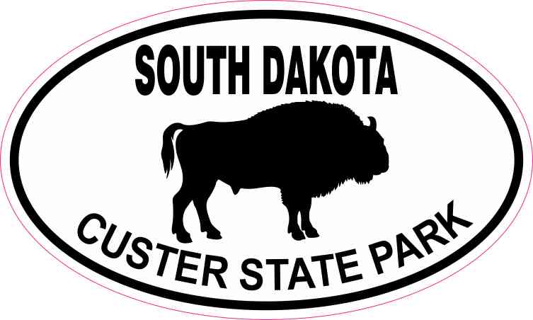 Buffalo Oval Custer State Park Sticker