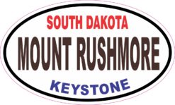 Oval Mount Rushmore Sticker