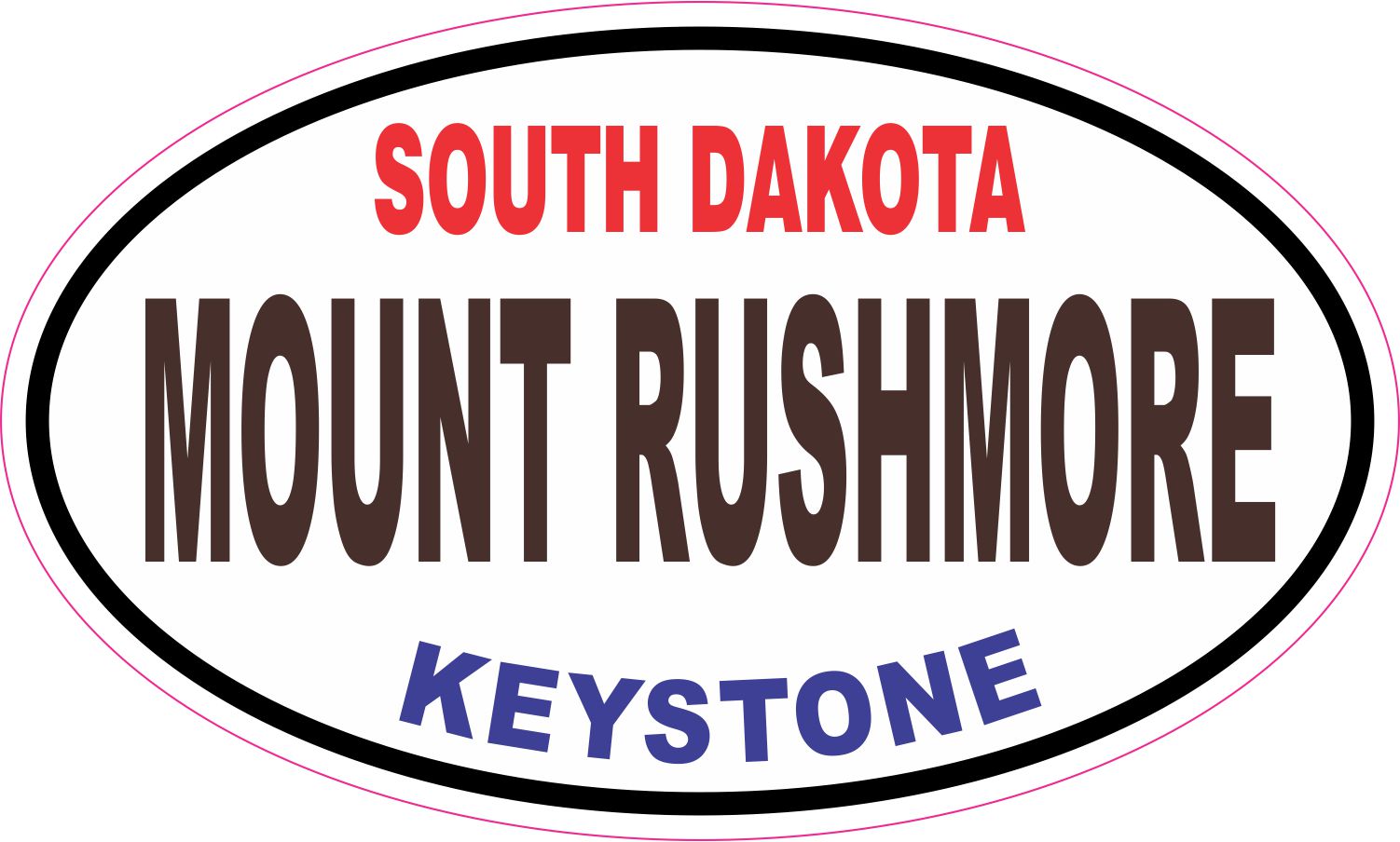 Oval Mount Rushmore Sticker