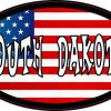 Oval American Flag South Dakota Sticker