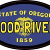 Oval Oregon Flag Hood River Sticker