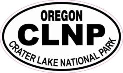 Oval Crater Lake National Park Sticker