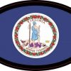 Oval Virginia Flag Sticker