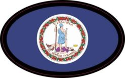 Oval Virginia Flag Sticker