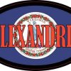 Oval Virginia Flag Alexandria Sticker