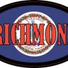 Oval Virginia Flag Richmond Sticker