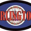 Oval Virginia Flag Arlington Sticker