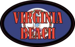 Flag Oval Virginia Beach Sticker