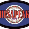 Oval Virginia Flag Chesapeake Sticker
