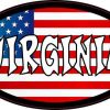 Oval American Flag Virginia Sticker