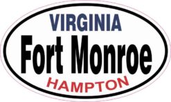 Oval Fort Monroe Sticker