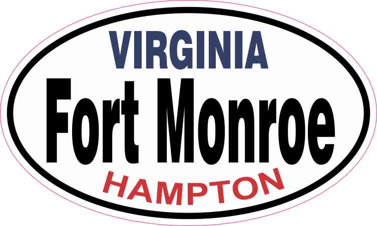 Oval Fort Monroe Sticker