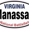 Oval Manassas National Battlefield Sticker