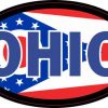 Flag Oval Ohio Sticker