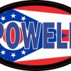 Oval Ohio Flag Powell Sticker