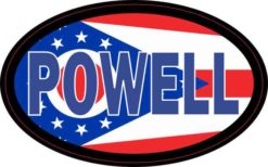 Oval Ohio Flag Powell Sticker