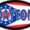 Oval Ohio Flag Dayton Sticker